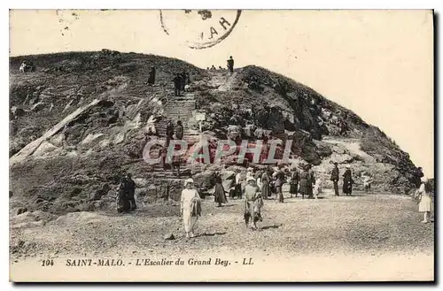 Ansichtskarte AK Saint Malo l'Escalier du Grand Bey