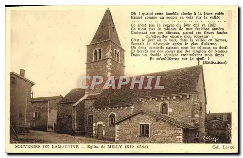 Cartes postales Milly Lamartine Eglse de Milly