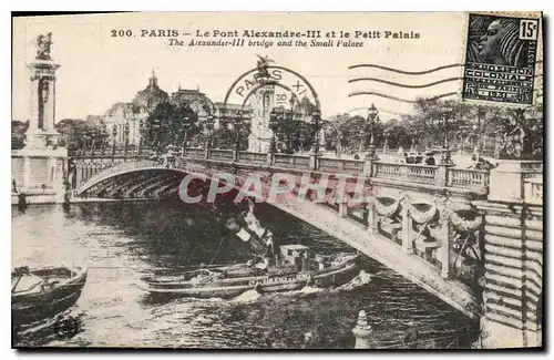 Ansichtskarte AK Paris Le Pont Alexandre III et le Petit Palais Bateau