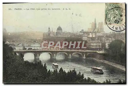 Cartes postales Paris La Cite vue prise du Louvre