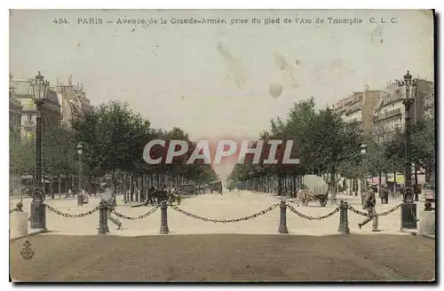 Cartes postales Paris Avenue de la Grande Armee prise du pied de l'Arc de Tromphe