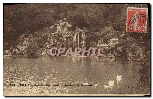 Ansichtskarte AK Paris Bois de Boulogne La Grande Cascade