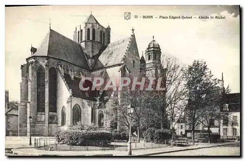 Cartes postales Dijon Place Edgard Quinet abside St Michel