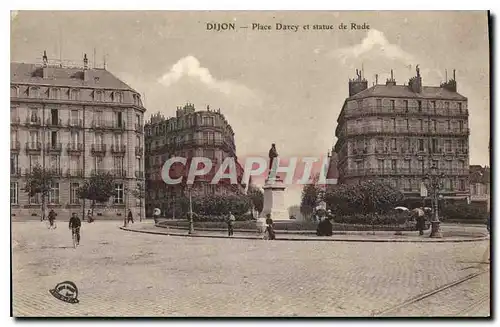 Ansichtskarte AK Dijon Place Darcy et statue de Rude