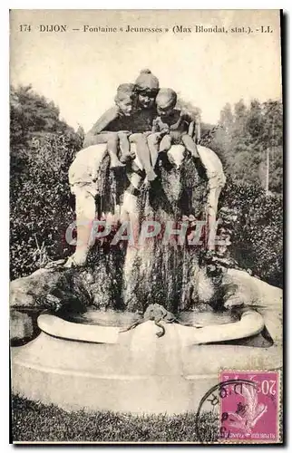 Cartes postales Dijon Fontaine Jeunesses Max Blondal