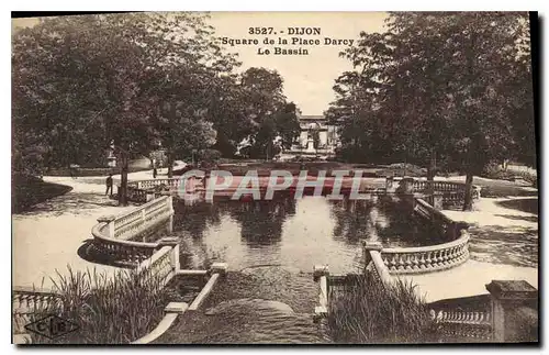 Ansichtskarte AK Dijon Square de la Place Darcy Le Bassin