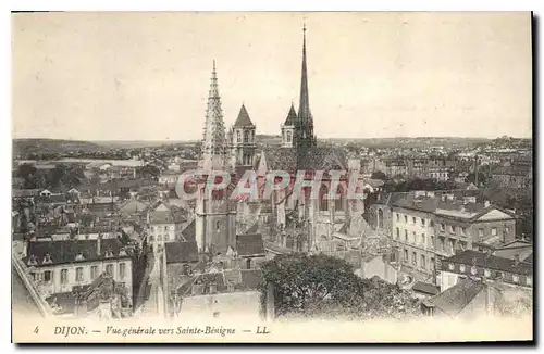 Cartes postales Dijon Vue generale vers Sainte Benigne