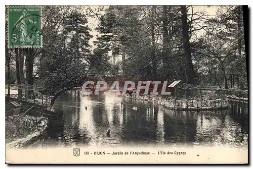 Cartes postales Dijon jardin de l'Arquebuse l'Ille des Cygnes
