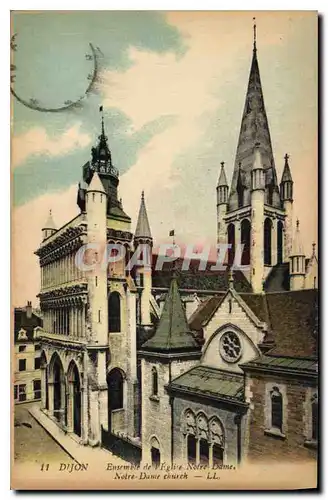 Cartes postales Dijon Ensemble de eglise Notre Dame