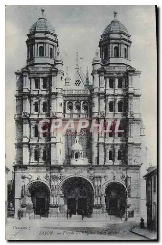 Cartes postales Dijon facade de l'eglise Saint Michel