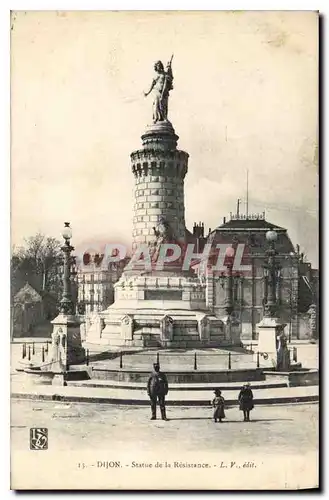 Cartes postales Dijon statue de la Resistance