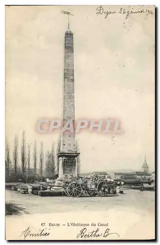 Ansichtskarte AK Dijon l'Obelisque du Canal