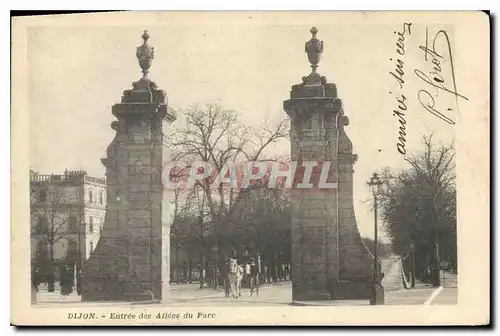 Ansichtskarte AK Dijon entree des Allees du parc