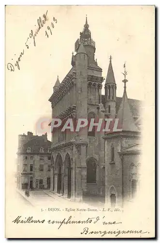 Cartes postales Dijon Eglise Notre Dame