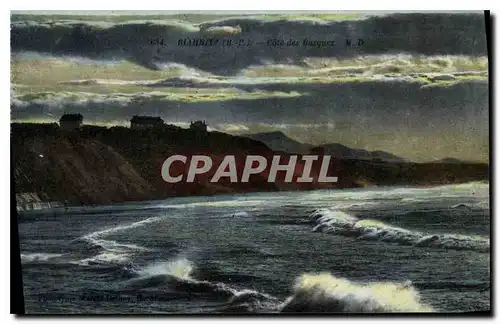 Cartes postales Biarritz B P cote des Basques