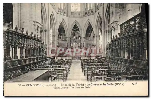 Ansichtskarte AK Vendome L et Ch eglise de la Trinite le Choeur et les Stalles XV S