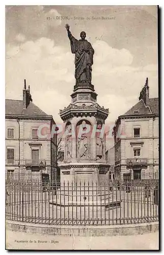 Cartes postales Dijon statue de Saint Bernard