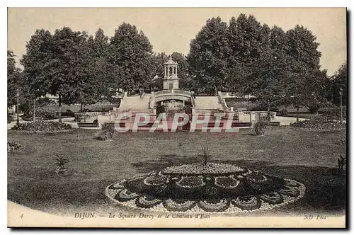 Cartes postales Dijon le Square Darcy et le chateau d'Eau