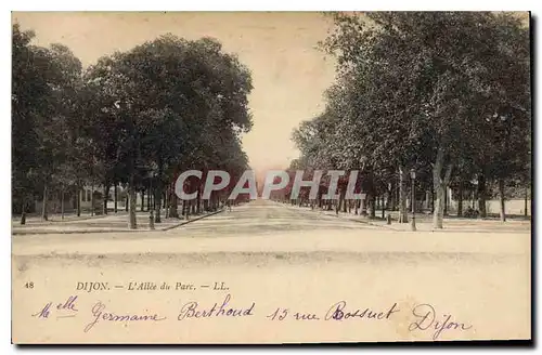 Cartes postales Dijon l'Allee du parc