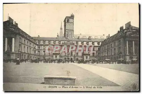 Cartes postales Dijon place d'Armes l'hotel de ville