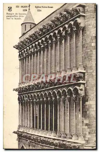 Ansichtskarte AK Dijon eglise Notre dame Rangee de fausses gargouilles decorant la facade