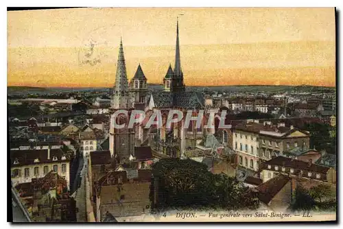 Cartes postales Dijon vue generale vers Saint Benigne