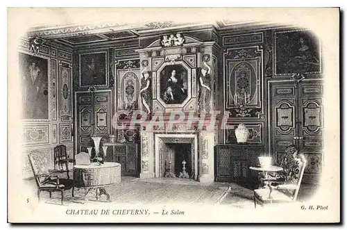 Cartes postales Cheteau de Cheverny le salon