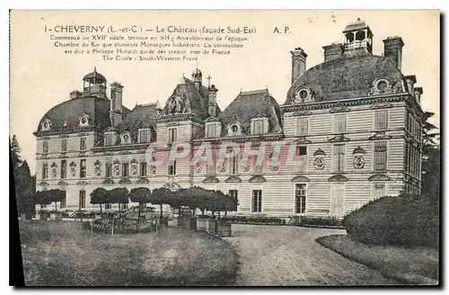 Ansichtskarte AK Cheverny L et C le chateau facade Sud Est Commence an XVII siecle termine en 1634