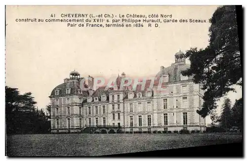 Ansichtskarte AK Cheverny L et Ch le chateau cote Nord construit au commencement du XVII S par Philippe Hurault G