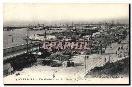 Cartes postales Marseille vue generale des Bassins de la Joliette