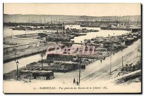 Cartes postales Marseille vue generale des Bassins de la Joliette