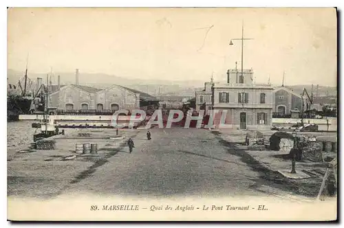 Ansichtskarte AK Marseille Quai des Anglais le pont Tournant