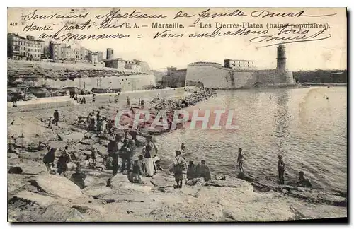 Ansichtskarte AK Marseille les Pierres Plates bains populaires