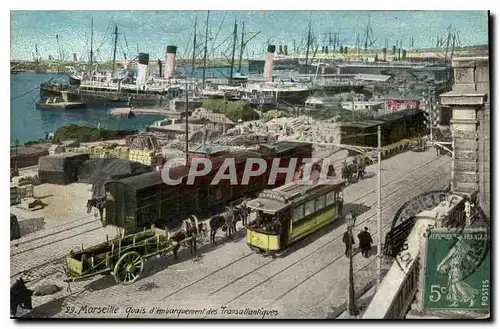 Cartes postales Marseille Quais d'Embarquement des Transatlantiques