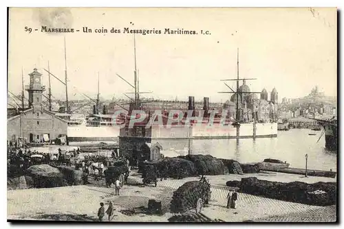 Cartes postales Marseille un coin des Messageries Maritimes