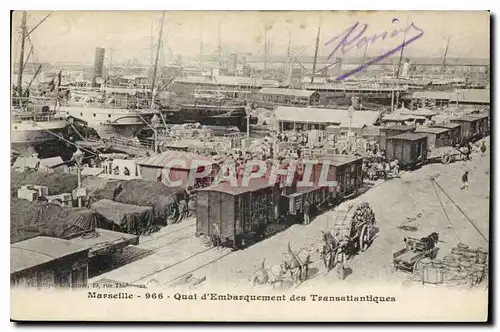 Ansichtskarte AK Marseille Quai d'Embarquement des Transatlantiques