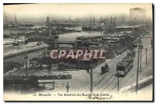 Ansichtskarte AK Marseille vue generale des Bassins de la Joliette