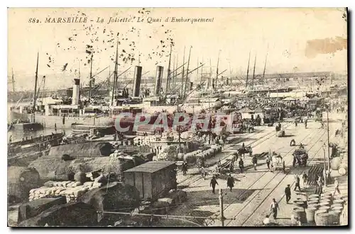 Cartes postales Marseille la Joliette le Quai d'Embarquement