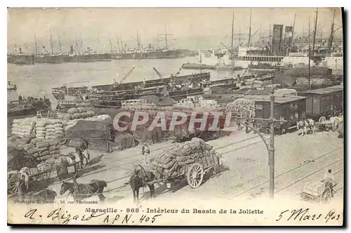 Ansichtskarte AK Marseille interieur du Bassin de la Joliette