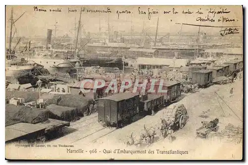 Cartes postales Marseille Quai d'Embarquement des Transatlantiques