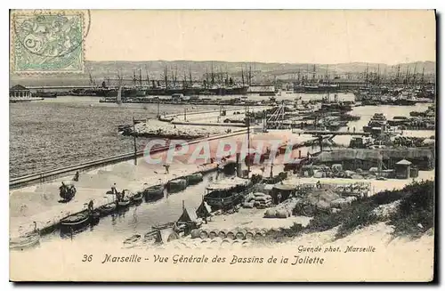 Cartes postales Marseille vue generale des Bassins de la Joliette