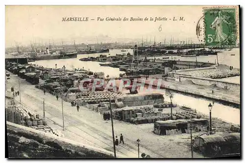 Ansichtskarte AK Marseille vue generale des Bassins de la Joliette