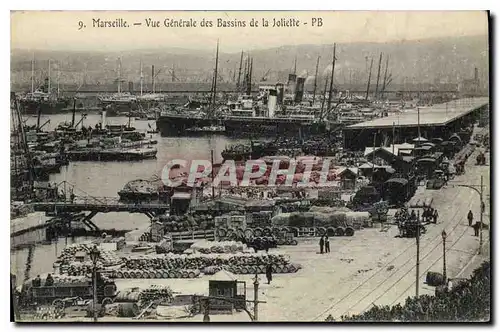 Ansichtskarte AK Marseille vue generale des Bassins de la Joliette