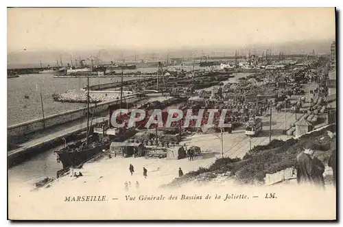 Ansichtskarte AK Marseille vue generale des Bassins de la Joliette