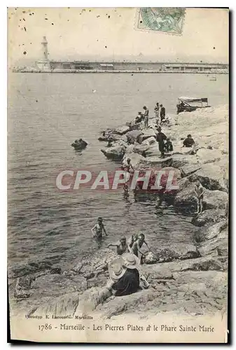 Cartes postales Marseille les Pierres Plates et le Phare Sainte Marie