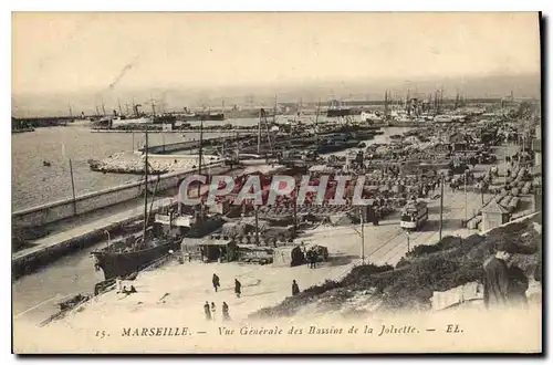 Cartes postales Marseille vue generale des Bassins de la Joliette