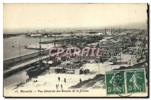 Ansichtskarte AK Marseille vue generale des Bassins de la Joliette