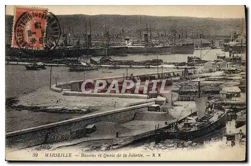 Cartes postales Marseille Bassins et Quais de la Joliette