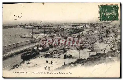 Cartes postales Marseille vue generale des bassins de la Joliette