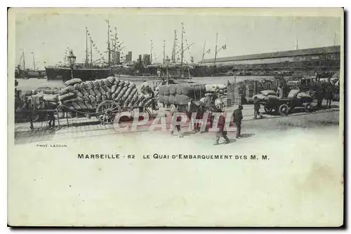 Ansichtskarte AK Marseille le Quai d'Embarquement des M M